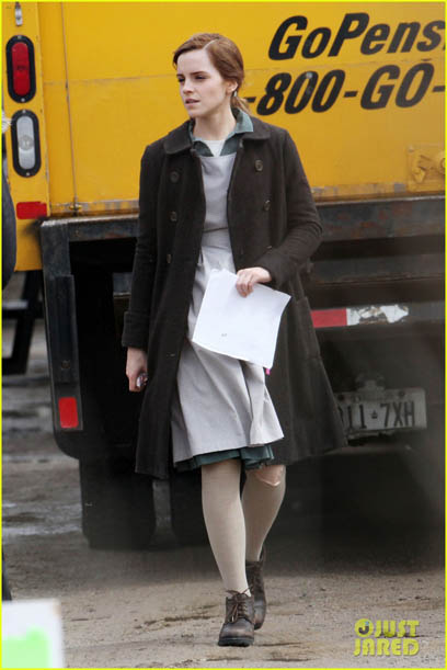 EXCLUSIVE: FIRST ON SET PHOTOS! Emma Watson spends her 24th birthday getting prepped to film scenes for 'Regression' in Toronto
