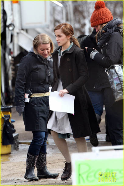 EXCLUSIVE: FIRST ON SET PHOTOS! Emma Watson spends her 24th birthday getting prepped to film scenes for 'Regression' in Toronto