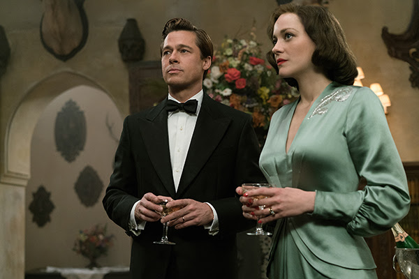 Brad Pitt plays Max Vatan and Marion Cotillard plays Marianne Beausejour in Allied from Paramount Pictures.